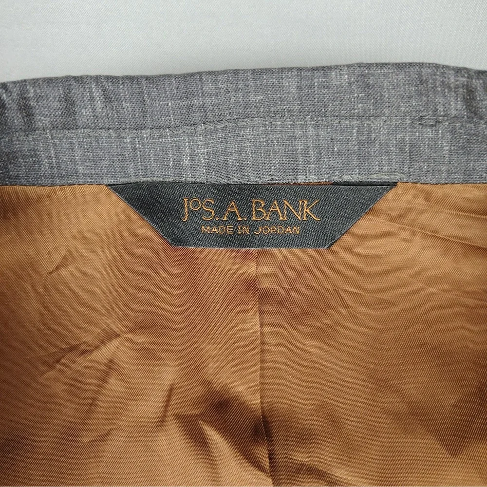 Joseph Jos A Bank 50L Charcoal Plainweave Half Lined Blazer Sport Coat EUC